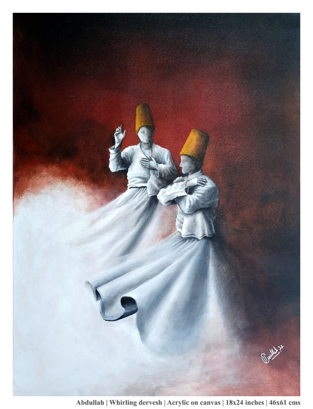 18x24 Inches Ecstatic Reunion Rumi Whirling Dervish Sufi Etsy