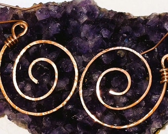 Copper Swirl Earrings