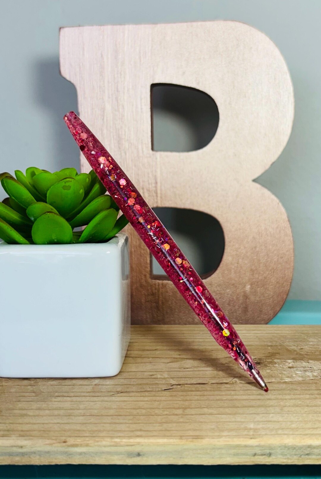 Pen Ink Rocks Glitter Resin Black Ink Pen - Pop Rocks - Etsy