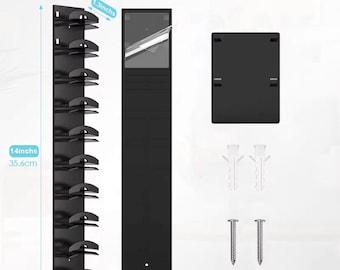 Wall Mounted 10-Cap Rack: Adhesive Baseball Cap Holder