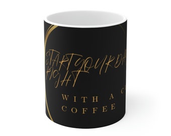 Taza de café de cerámica, 11 oz, tazas hechas a mano, taza de café de cerámica, tazas taza de café de cerámica, taza de cerámica, taza de café