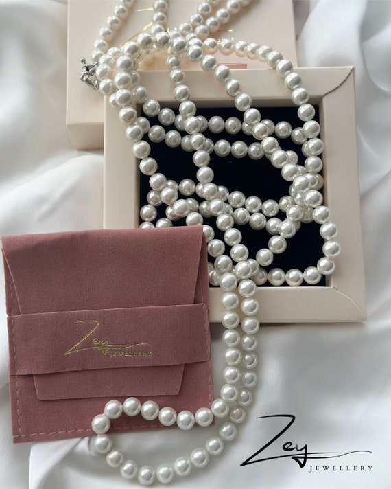 Opera length pearl necklace best sale