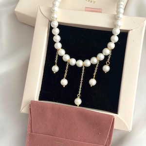Ohrid Pearl Necklace, Pearl Pendant, 14K Gold Filled Necklace, Pearl Necklace, Bridal Necklace