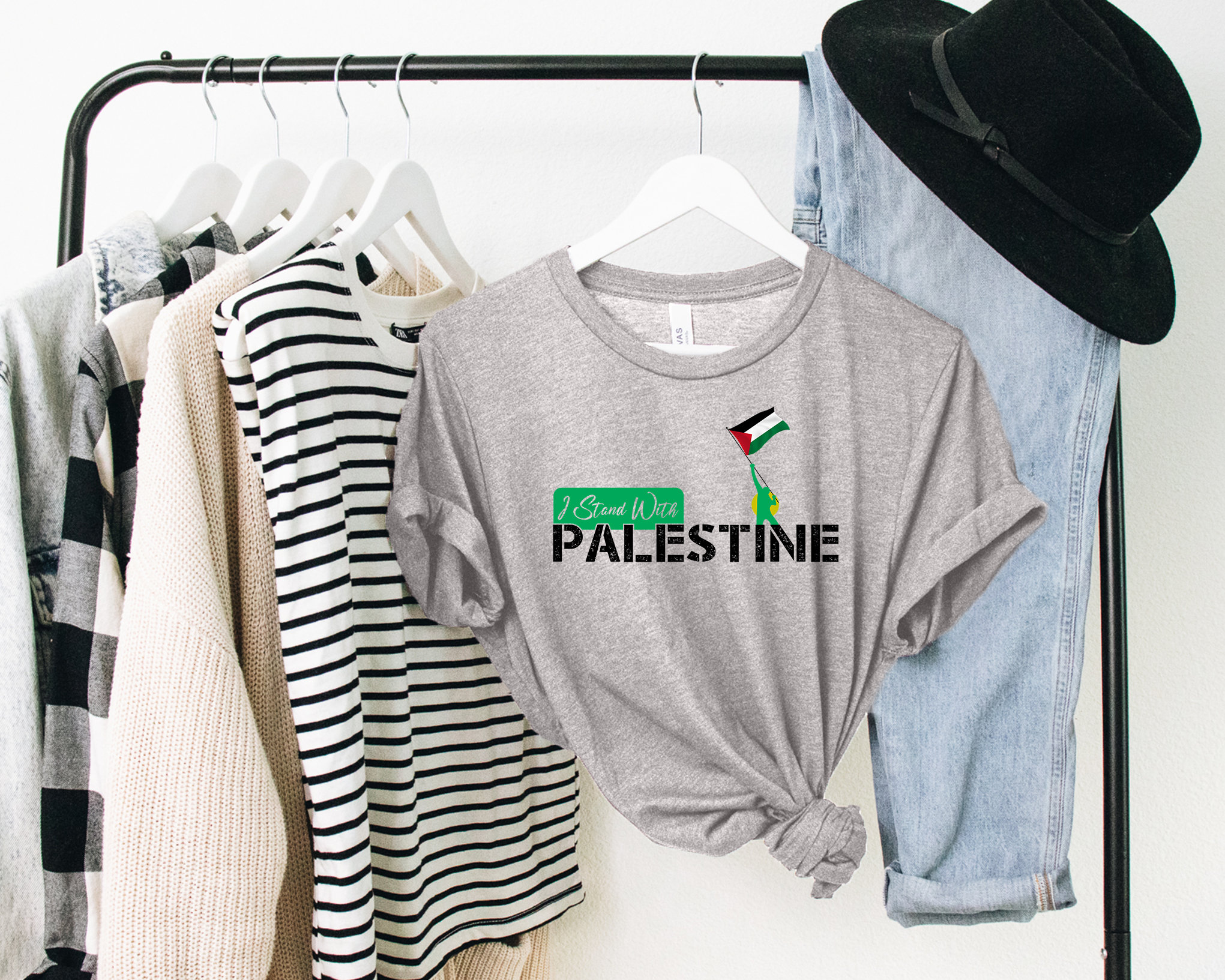 Palestine Tshirt, Palestine Flag Printed Shirts, Palestine Crewneck