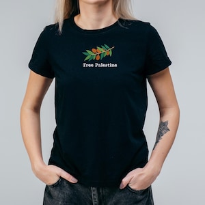 Palestine Olives Embroidered Tshirt, Love Palestine Tee Shirt, Palestinian Fruits Tops, Palestinian Outfits, Gaza TShirt, Palestine Gifts