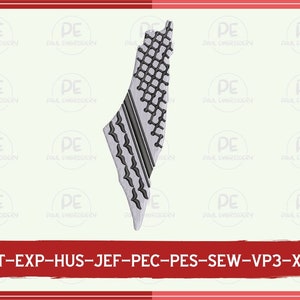 Palestijnse kaart keffiyeh-borduurbestand, Palestijnse machineborduurwerk, directe download DST-PES-bestanden, gebruiksvriendelijk Palestina digitaal ontwerp