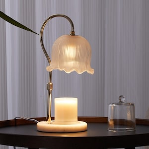 Lampe chauffe-bougie électrique avec minuterie et variateur, brûleur à  intensité variable, fondoir de bougie électrique pour décoration de maison