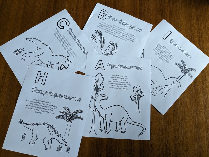 Dinosaur Alphabet Printable Coloring Pages Etsy Dinosaur Alphabet Printable Coloring Pages Etsy