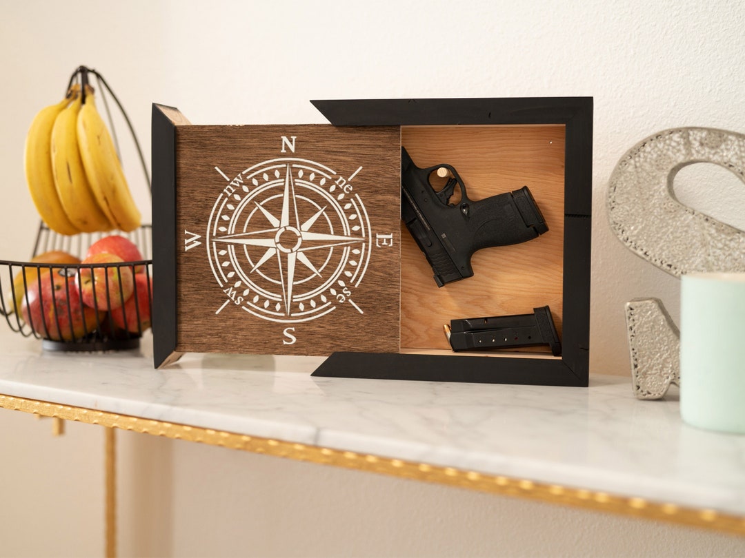 Hidden Gun Storage Lock Hidden Gun Safe Wall Decor Etsy