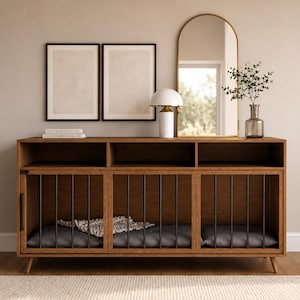 Soporte para TV/jaula para perros para mascotas (construcción propia) / Planos para descargar en PDF digital