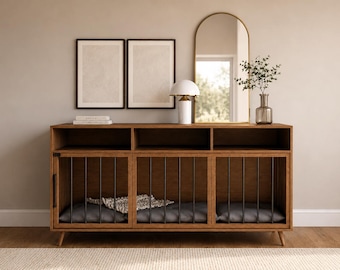 DIY Pet Kennel TV Stand | Dog Crate Furniture Plans | Digital PDF Download