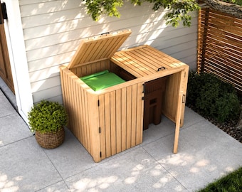 Planos para construir un contenedor de basura (hágalo usted mismo) / Recinto exterior para basura (PDF)