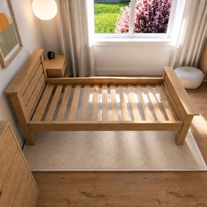 Twin Platform Bed Frame Plans | Modern Woodworking DIY (PDF Download) image 7