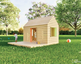 DIY Outdoor Kid's Playhouse - Digital Download PDF Plans