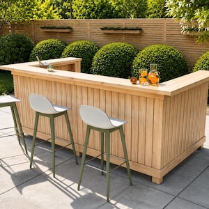 DIY Outdoor Bar Plans PDF | Backyard Patio Bar | Woodworking Build Digital Download