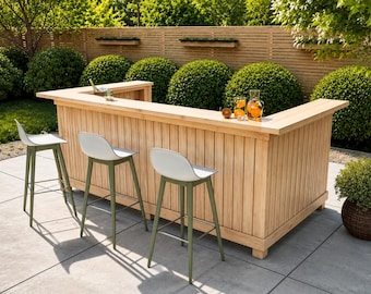 Planos para bar exterior de bricolaje en PDF / Bar para patio trasero / Construcción de carpintería (descarga digital)