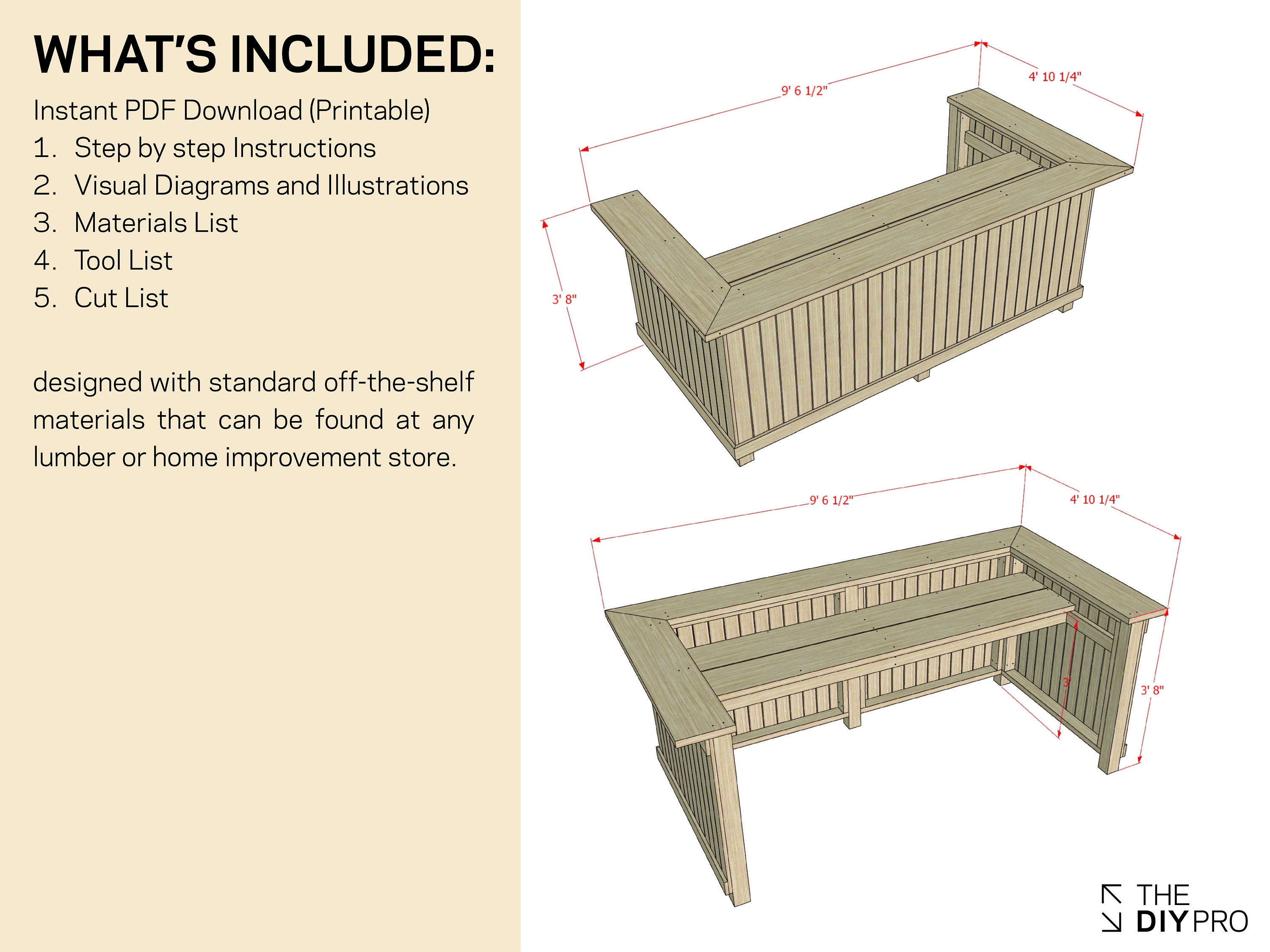 DIY Outdoor Bar - Digital Download PDF Plans - Etsy