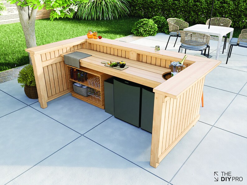 DIY Outdoor Bar - Digital Download PDF Plans - Etsy