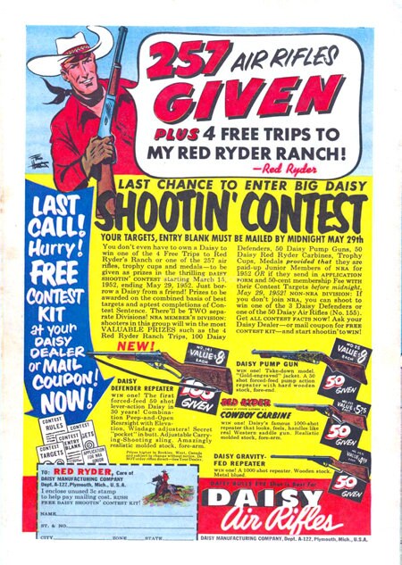5 Vintage Daisy Rifle Comic Book Ads – Public Domain – Printable ...