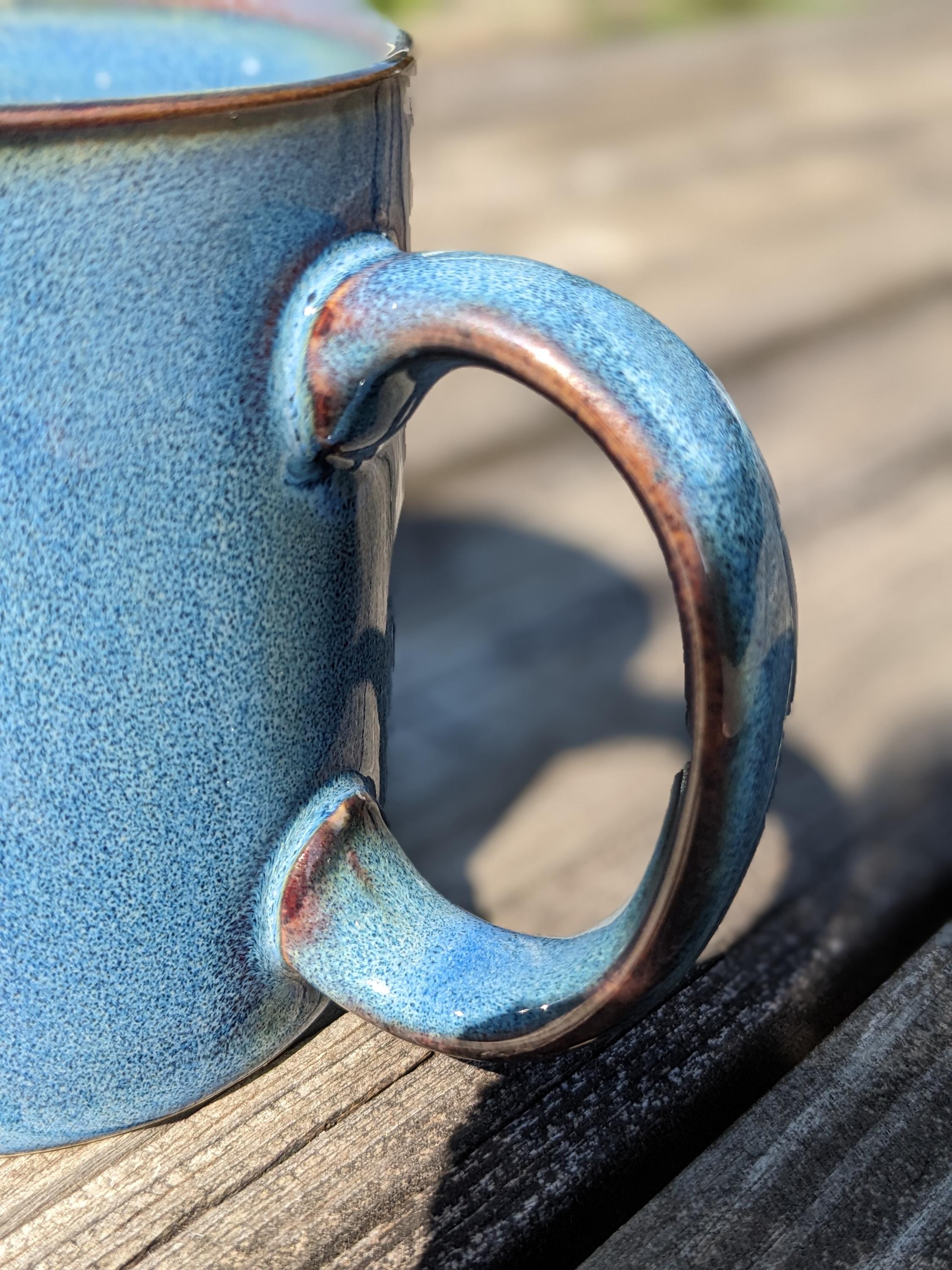 Agiftcorp Turks and Caicos Large Heavy Steel Blue and Brown