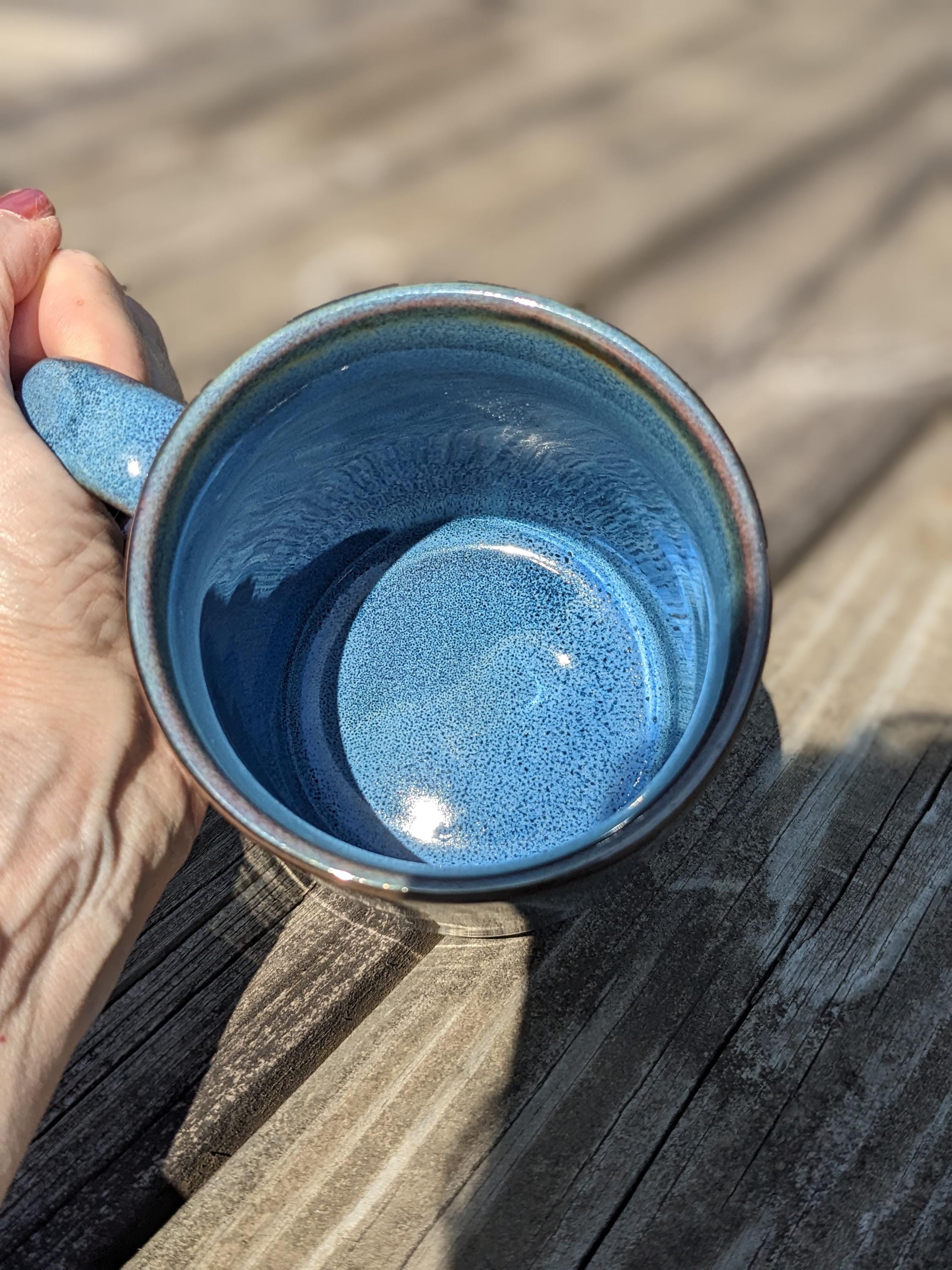 Agiftcorp Turks and Caicos Large Heavy Steel Blue and Brown