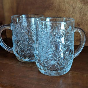 Princess House FANTASIA Pressglas Kristall Kaffee Tee Getränkebecher ~ 2er Set