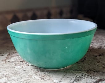 Vintage PYREX Teal Green Nistschale 403 2 1/2 Qt.
