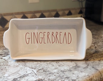 Rae Dunn Gingerbread Ceramic Loaf Pan