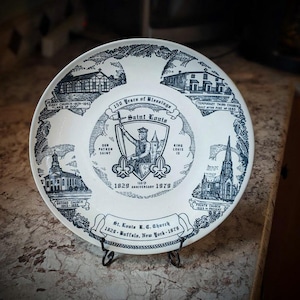 Historic Buffalo NY Saint Louis Roman Catholic Church 150th Anniversary Commemorative Plate 1829-1979