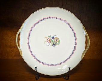 Antique L. Bernardaud & Co. BER48 - Handled Cake Serving Plate
