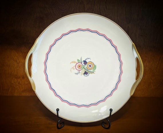 L Bernardaud Limoges France Art Deco Cake Plate or Serving Platter