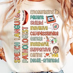Terapia del habla Png Patólogo del lenguaje del habla Png Diseño de sublimación Nombre personalizado Profesor de SLP Png Camiseta de habla Equipo de OT Png SLP Png Descargar