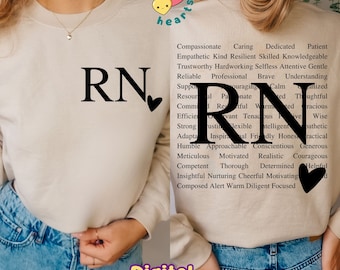 Registered Nurse Png Custom Name RN Png Sublimation Design, Cute Nursing Png Nurse Life Png She Is Nurse Sublimate DTF File Digital Download