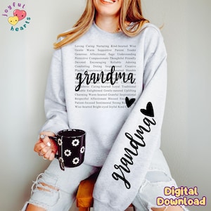 Vovó PNG Nana Sublimation Design Ela é Vovó PNG Vovó Abençoada Png Gigi Life Png, Dia das Mães Png Presente para Avós DTF Download