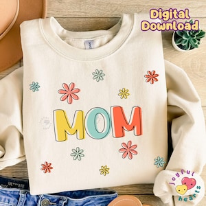 Moeder png mama png moederschap sublimatieontwerp She Is Blessed Mama png, Mom Life png, Moederdag png, cadeau voor moeder, schattig moedershirt png