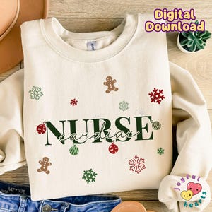 Weihnachten Cardiac Nurse Png RN Png Sublimation Design Herzpflege Png Frohe Weihnachten Krankenschwester Leben Png Registered Nurse Shirt DTF Herunterladen