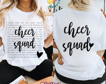 Cheer PNG Cheer Squad Shirt Png Sublimation Design Cheer Mom School Team Spirit Competition Cheerleading Practice Sports Coach DTF Download
