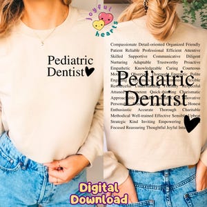 Dentista Pediátrico Png Nome Personalizado Odontologia Png Design de Sublimação Camisa de Consultório Odontológico Png Equipe Odontológica Png Ortodontista DTF Download Digital
