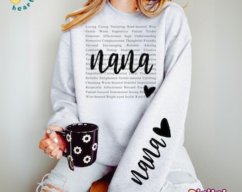Nana PNG Grandma Sublimation Design She Is Granny PNG Blessed Grandma Png Gigi Life Png, Mother's Day Png Gift for Grandmothers DTF Download