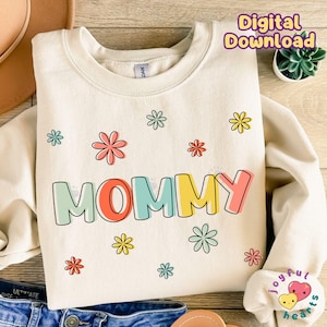 Mama png moederschap sublimatieontwerp She Is Mom png, Blessed Mama png, Mom Life png, Moederdag png, cadeau voor moeder, schattig moedershirt png