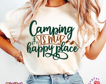 Vintage Camping SVG Retro Camping PNG Sublimationsdesign Camping ist mein glücklicher Ort Png Camping Liebhaber svg Lager Shirt DTF digitaler Download