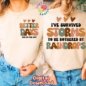 Er komen betere dagen aan, png, boho, geestelijke gezondheid, png retro, motiverend png, inspirerend png Sublimatieontwerp positiviteit DTF downloaden