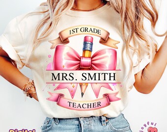 Custom Name Teacher PNG Sublimation Design 1st Grade Teacher Shirt Png In My Teacher Life Era Png Teacher Appreciation Gift DTF Download
