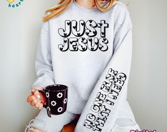 Juste Jésus PNG Christian Png Sublimation Design Rétro chrétien Png Verset biblique Png Chemise religieuse Foi Tshirt Personne d'autre dont j'ai besoin PNG