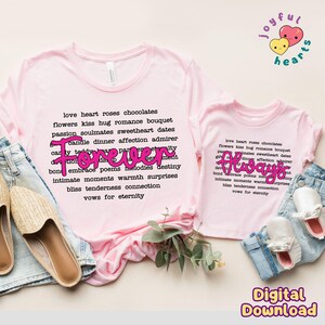 Für immer Immer Png Mama und Ich Png Sublimation Design Xoxo PNG Liebe Png Niedliche Rosa Valentinstag Png Paare Passender Png DTF Digitaler Download