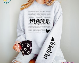 Mama PNG Motherhood Sublimation Design She Is Mom PNG Blessed Mama Png, Mom Life Png, Mother's Day Png, Gift for Mom, Quote Retro Shirt File