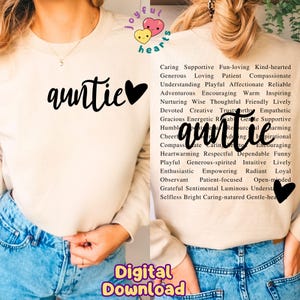 Tante PNG Tante Png Sublimation Design Elle est tante PNG Bienheureuse tante Png Marraine Png, Tante Life Png Cadeau pour les tantes chemise Téléchargement DTF