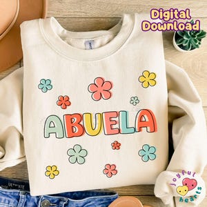 Abuela Png Abuela PNG Nana Diseño de sublimación Ella es abuela PNG Bendita vida Gigi Png, Día de la madre Png Regalo para abuelas Descarga DTF
