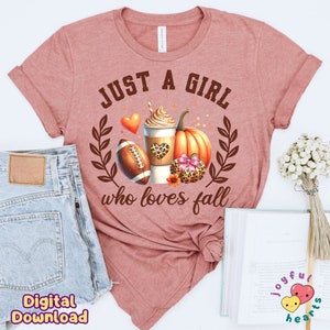 Just A Girl Who Loves Fall Png Sublimation Design Futebol Americano Png, Leopard Pumpkin Png Social Club Png DTF File Coffee Png Download