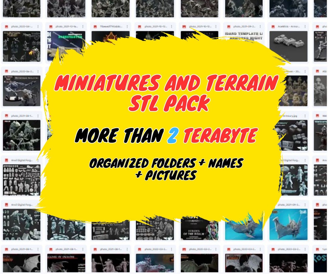 Miniatures and Terrain STL Fileminiatures Stl 3D Etsy